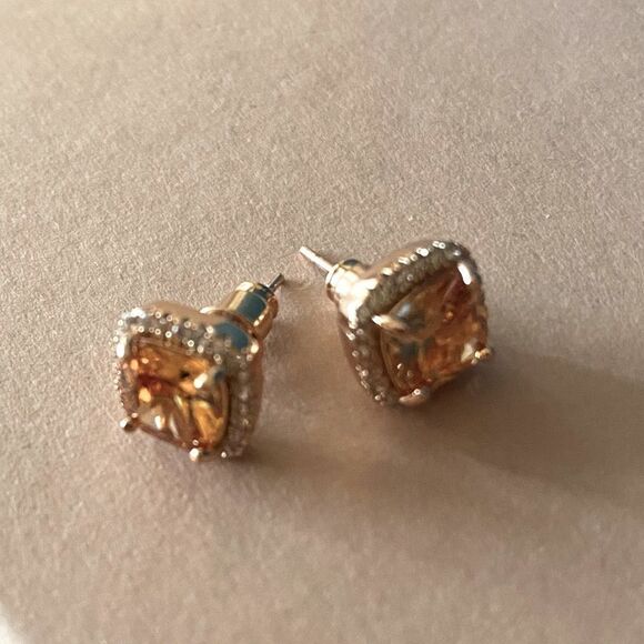 The Champagne Square Earrings 18K Rose Gold - Picture 7 of 9